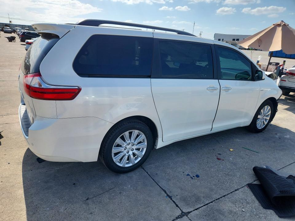 2017 Toyota Sienna VIN 5TDDZ3DC6HS160034 COPART salvage auction — FRONT END, TX - SALVAGE VEHICLE TITLE, sold $3,950 on 2026-07-09 (photo 3)