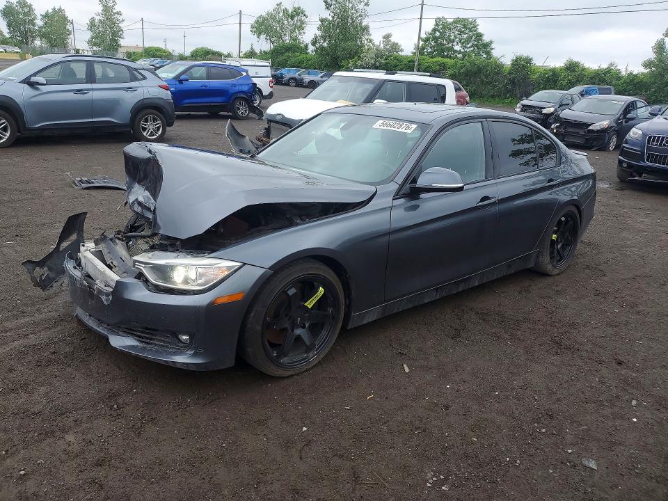 2013 BMW 3er VIN WBA3B9C53DF586518 COPART salvage auction — FRONT END, Qc - Gravement Accidente, sold $425 on 2026-07-14 (photo 1)