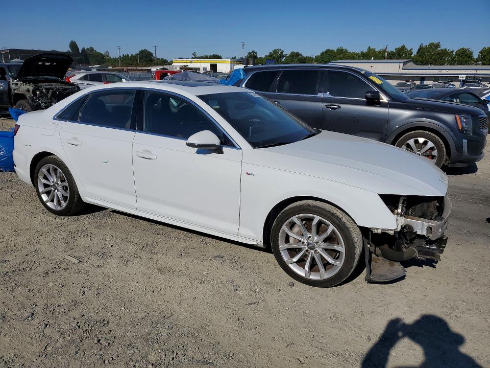 2019 Audi VIN WAUENAF4XKA039485 COPART salvage auction — FRONT END, Ca - Salvage Certificate, sold $5,900 on 2026-07-21 (photo 4)