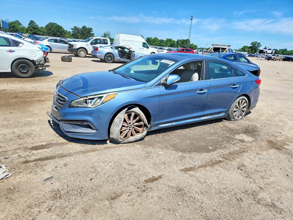 2017 Hyundai Sonata VIN 5NPE34AF3HH571035 COPART salvage auction — FRONT END, FL - CERT OF TITLE SLVG REBUILDABLE (P), sold $575 on 2026-07-02 (photo 1)