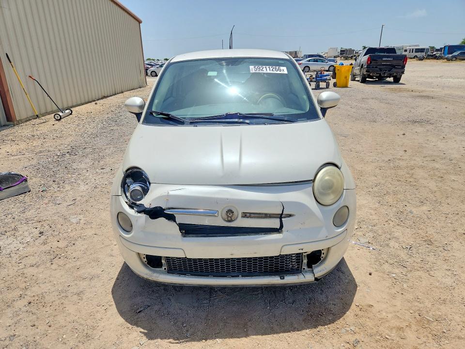 2013 Fiat 500 VIN 3C3CFFAR8DT575309 COPART salvage auction — FRONT END, Tx - Salvage Vehicle Title, sold $425 on 2026-08-05 (photo 5)