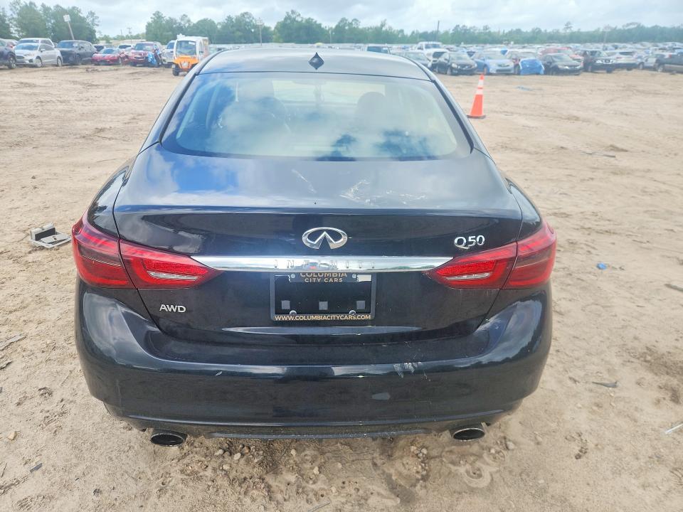 2018 Infiniti Q50 VIN JN1EV7AR9JM443838 COPART salvage auction — FRONT END, SC - CERT OF TITLE-SALVAGE, sold $1,600 on 2026-07-17 (photo 6)