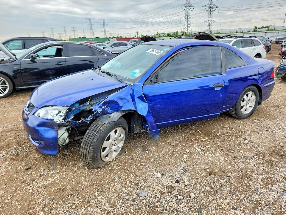 2005 Honda Civic VIN 1HGEM21145L041428 COPART salvage auction — FRONT END, Il - Salvage Certificate, sold $275 on 2026-07-09 (photo 1)