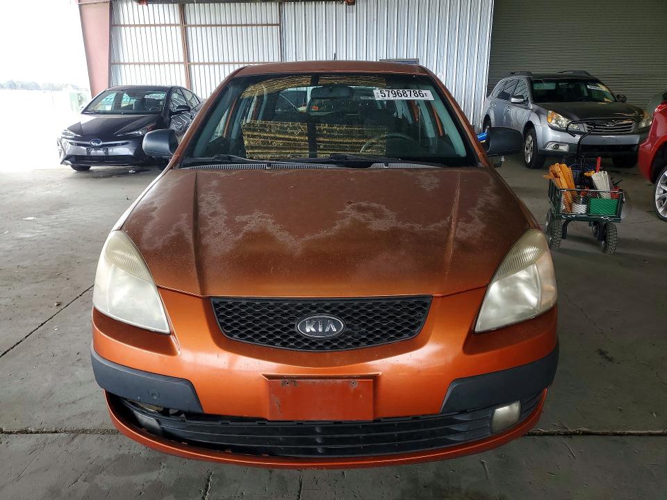 2007 Kia Rio VIN KNADE163476207196 COPART salvage auction — REAR END, Ca - Salvage Certificate, sold $300 on 2026-07-02 (photo 5)