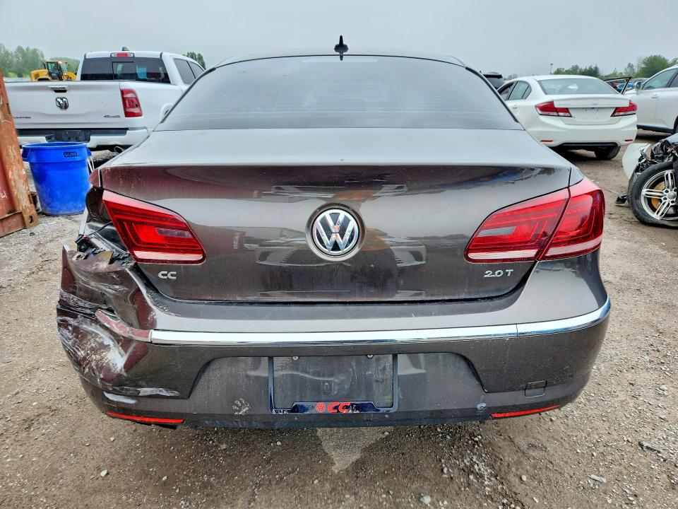 2013 Volkswagen Passat cc VIN WVWRN7AN6DE516108 COPART salvage auction — REAR END, On - Permit Salvage, sold $400 on 2026-08-18 (photo 6)