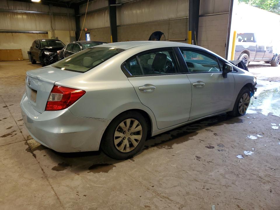 2012 Honda Civic VIN JHMFB2F58CS000158 COPART salvage auction — FRONT END, Pa - Certificate Of Salvage, sold $700 on 2026-07-08 (photo 3)