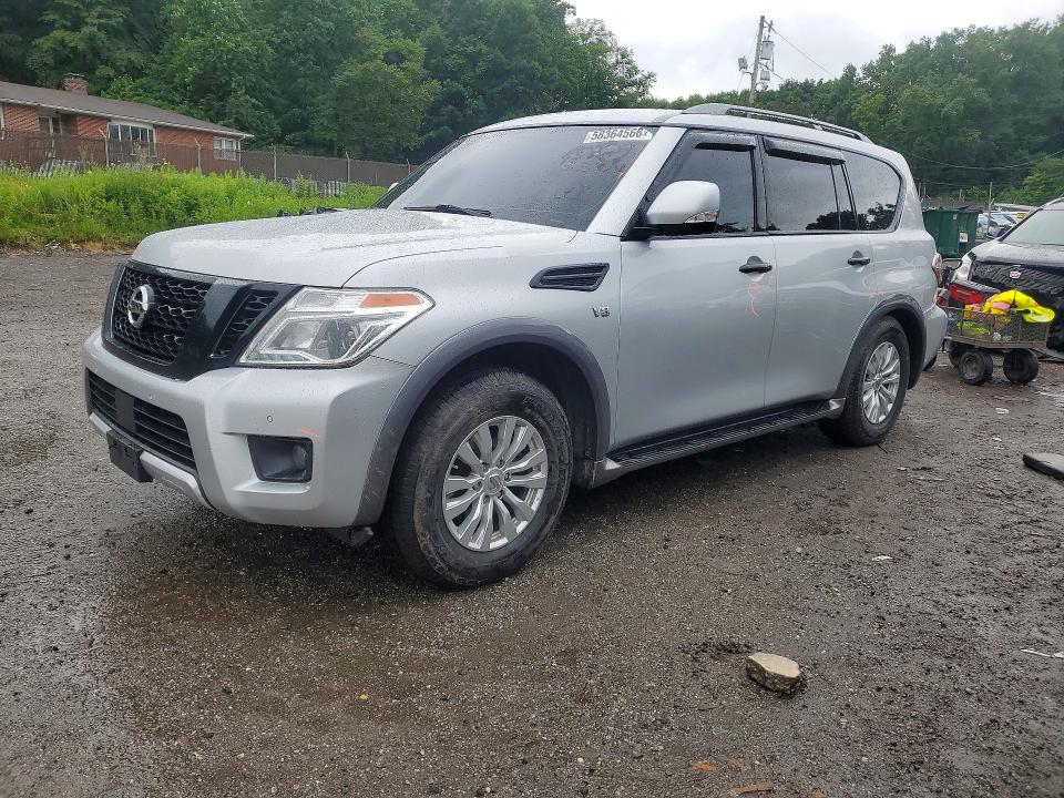 2017 Nissan Armada VIN JN8AY2ND4H9006254 COPART salvage auction — REAR END, Md - Cert Of Salvage > 75% Damage, sold $125 on 2026-07-28 (photo 1)