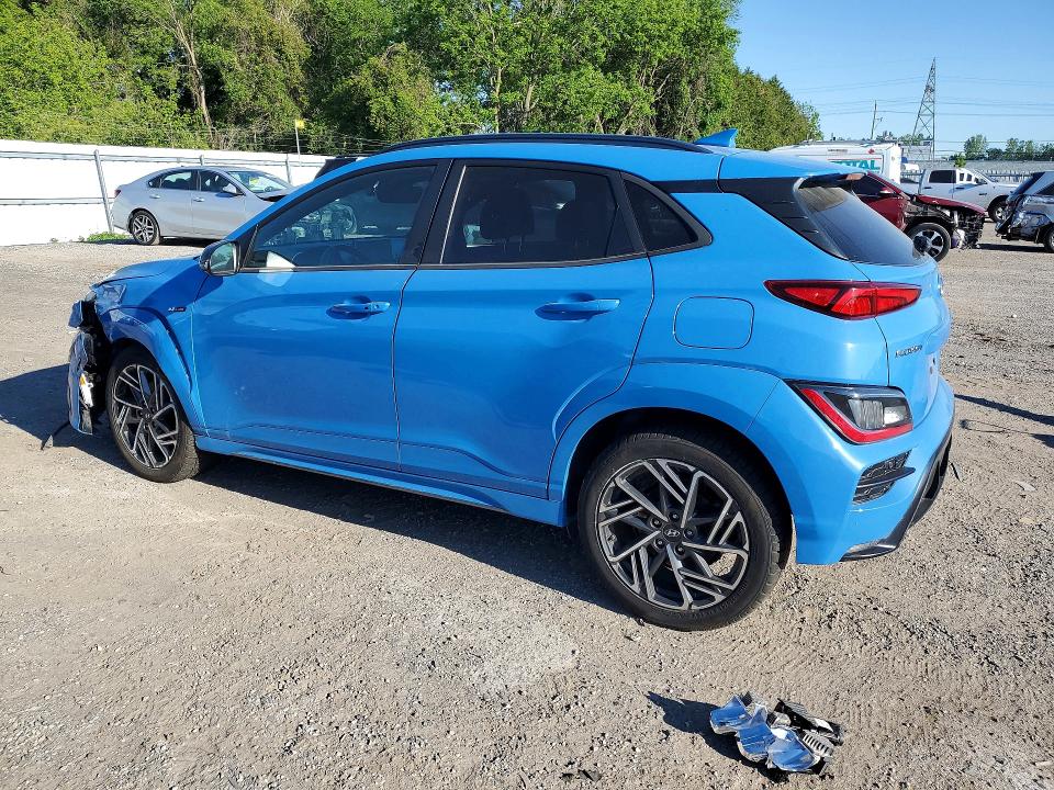 2022 Hyundai Kona VIN KM8K5CA37NU905061 COPART salvage auction — VANDALISM, On - Permit No Brand - Unfit, sold $8,000 on 2026-07-09 (photo 2)
