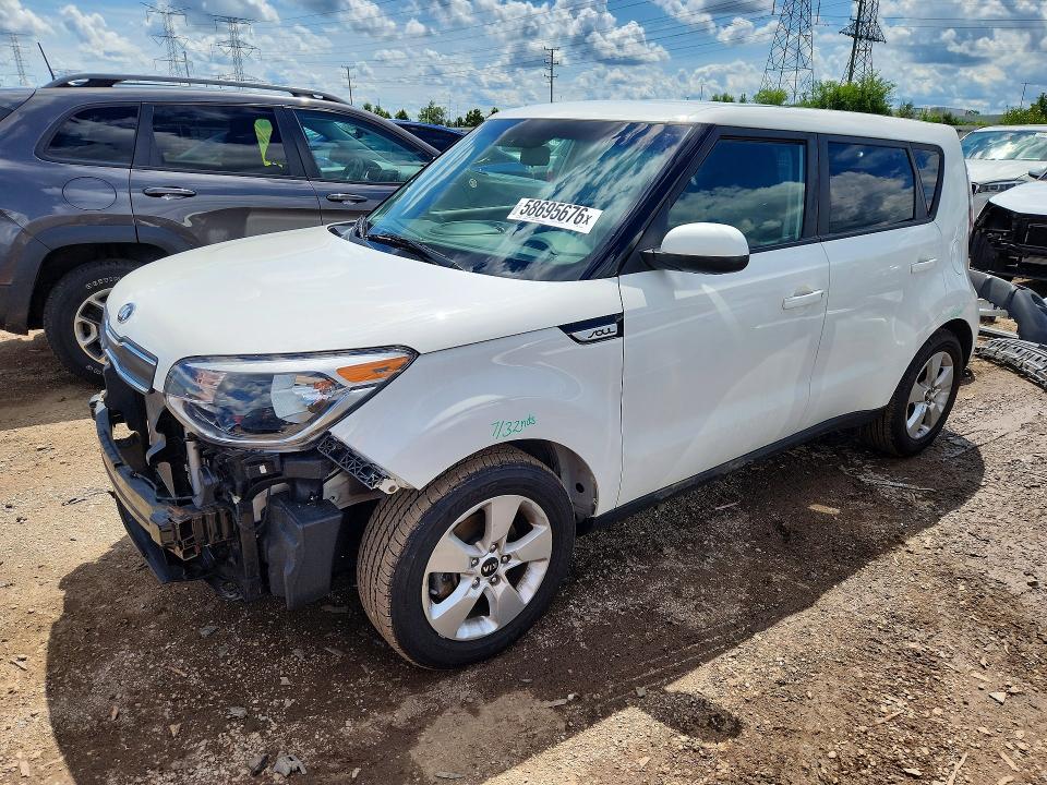 2019 Kia Soul VIN KNDJN2A29K7918521 COPART salvage auction — FRONT END, IL - SALVAGE CERTIFICATE, sold $1,900 on 2026-07-30 (photo 1)