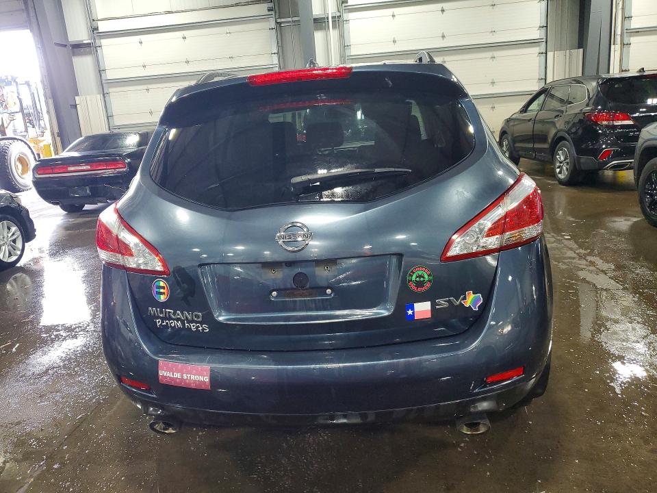 2014 Nissan Murano VIN JN8AZ1MW7EW501569 COPART salvage auction — HAIL, Mn - Cert Of Title-Prior Salvage, sold $250 on 2026-07-28 (photo 6)