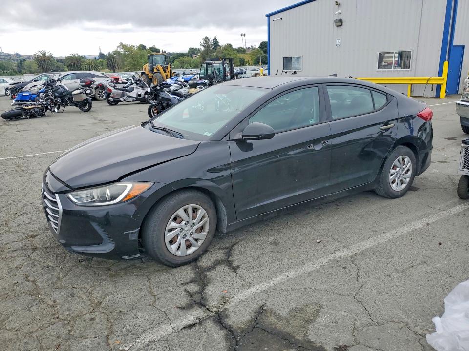 2017 Hyundai Elantra VIN 5NPD74LF9HH125789 COPART salvage auction — VANDALISM, Ca - Salvage Certificate, sold $1,500 on 2026-07-10 (photo 1)