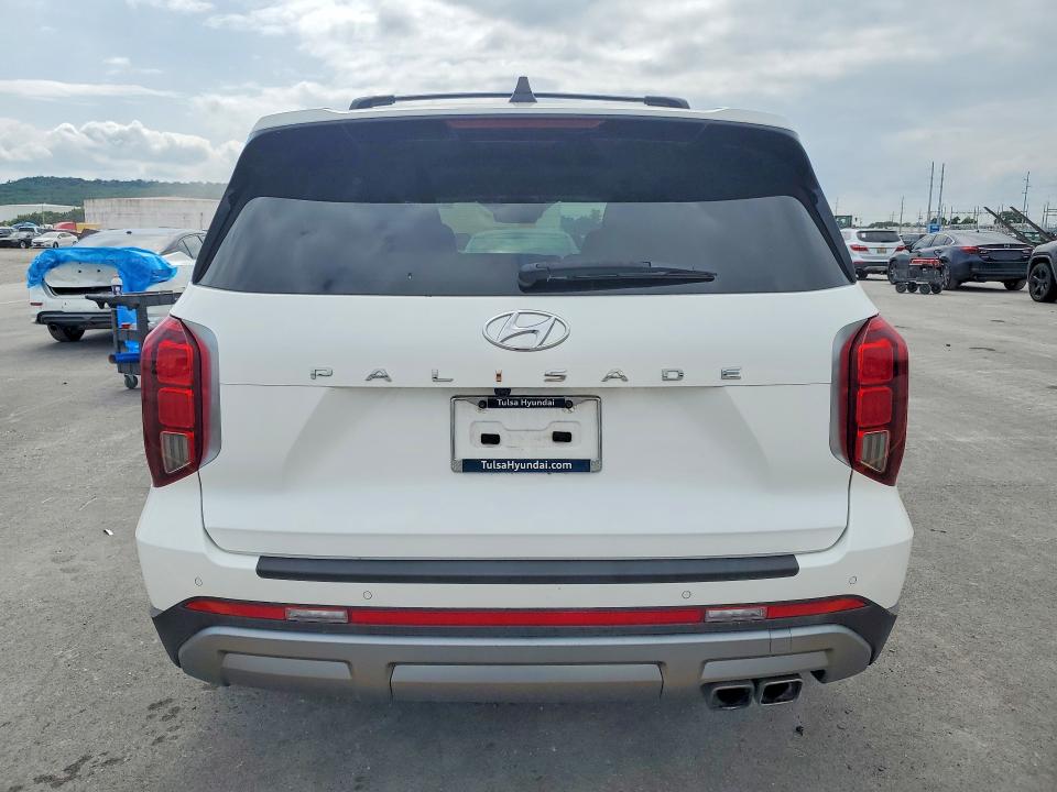 2024 Hyundai Palisade VIN KM8R54GE7RU696861 COPART salvage auction — HAIL, Ok - Cert Of Title-Salvage, sold $15,300 on 2026-07-22 (photo 6)