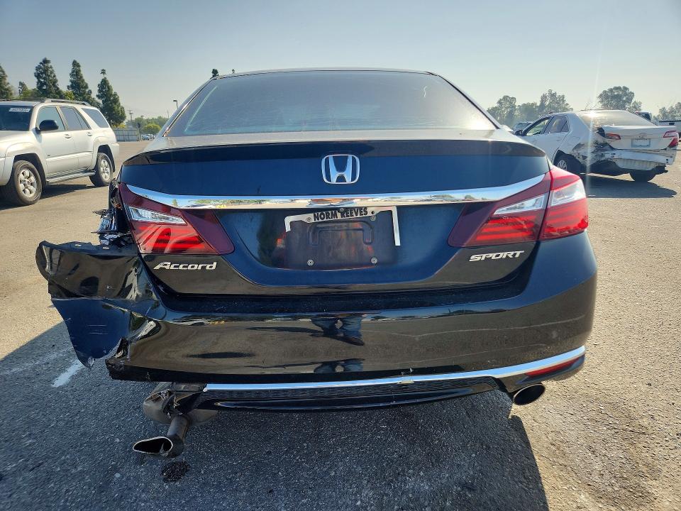 2016 Honda Accord VIN 1HGCR2F58GA107059 COPART salvage auction — REAR END, CA - SALVAGE CERTIFICATE, sold $3,150 on 2026-07-02 (photo 6)
