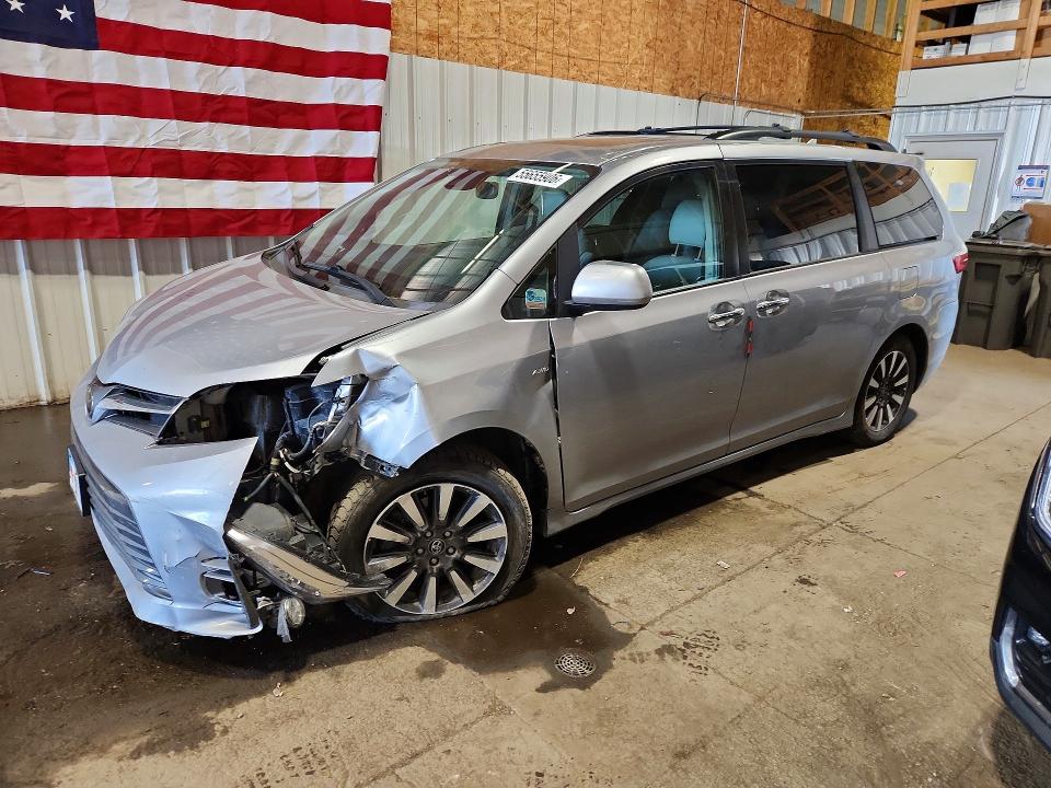 2018 Toyota Sienna VIN 5TDDZ3DC2JS201880 COPART salvage auction — FRONT END, AK - BILL OF SALE- SALVAGE, sold $1,600 on 2026-07-21 (photo 1)