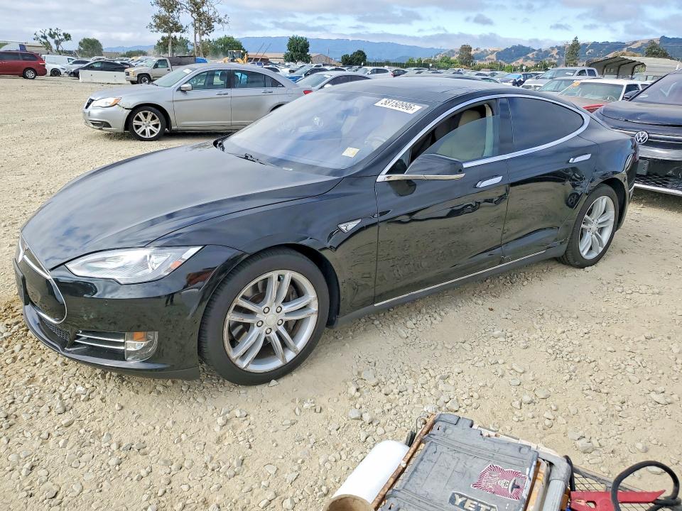 2014 Tesla VIN 5YJSA1H19EFP35397 COPART salvage auction — SIDE, Ca - Salvage Certificate, sold $2,000 on 2026-07-09 (photo 1)