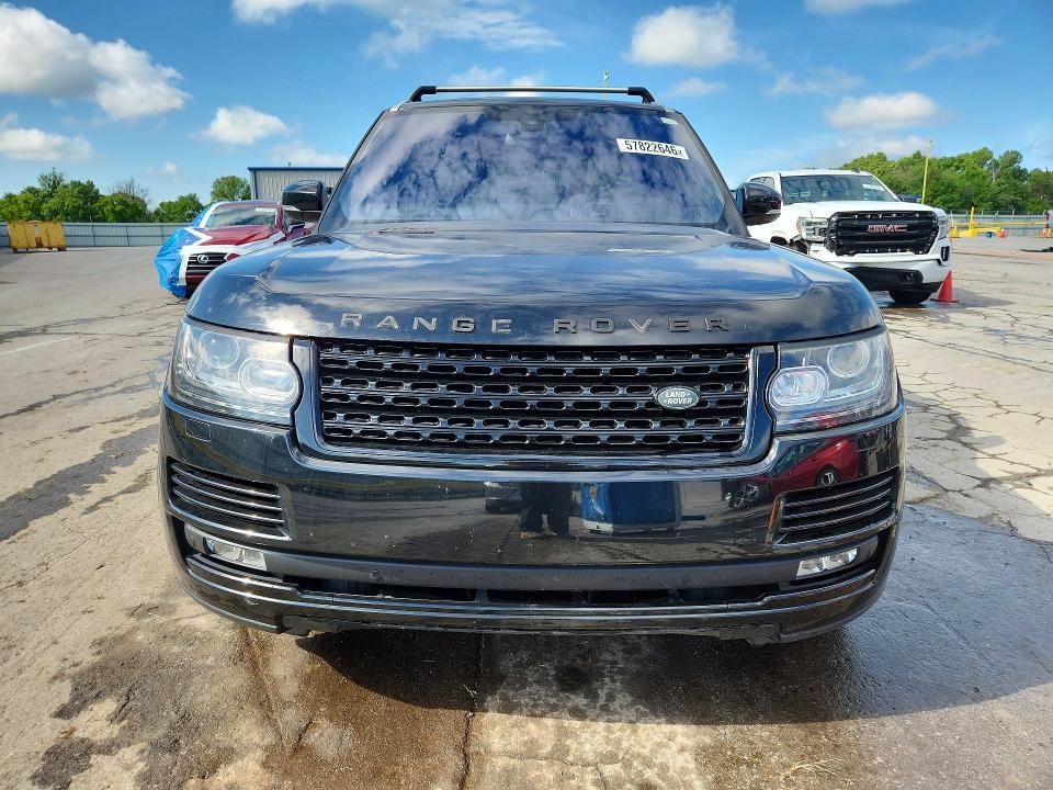 2016 Land rover RANGE ROVER VIN SALGS2EF3GA265963 COPART salvage auction — FRONT END, Tn - Salvage Certificate, sold $3,250 on 2026-07-27 (photo 5)