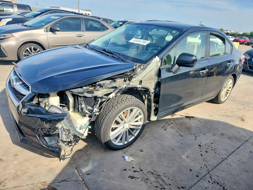 2012 Subaru Impreza VIN JF1GJAG65CH018694 COPART salvage auction — FRONT END, TX - SALVAGE VEHICLE TITLE (P), sold $625 on 2026-07-09 (photo 1)