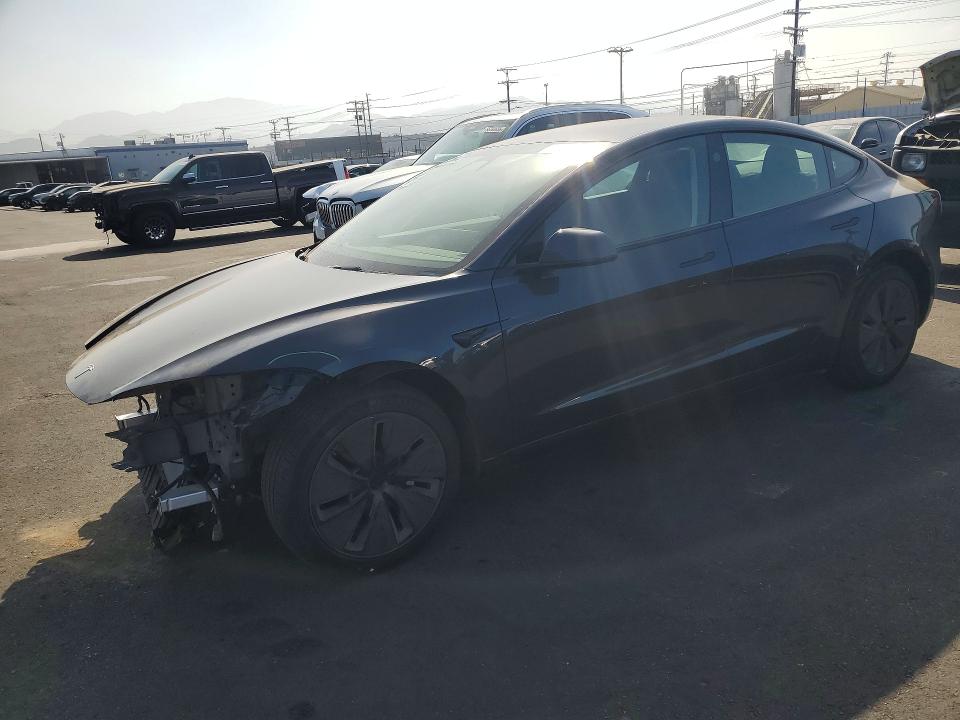 2025 Tesla VIN 5YJ3E1EAXSF082216 COPART salvage auction — FRONT END, Salvage Title, sold $13,000 on 2026-07-13 (photo 1)