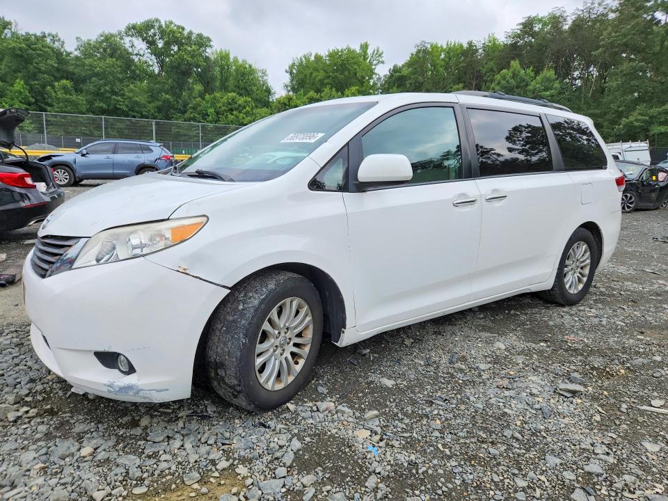 2012 Toyota Sienna VIN 5TDYK3DC6CS253005 COPART salvage auction — SIDE, Md - Cert Of Salvage > 75% Damage, sold $5,200 on 2026-07-14 (photo 1)