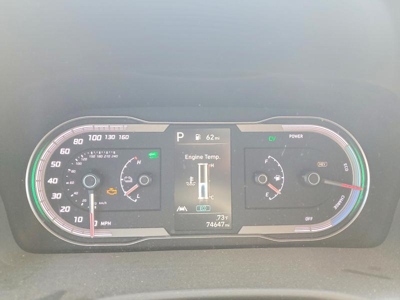 2024 Hyundai Tucson VIN KM8JBDD21RU175876 COPART salvage auction — FRONT END, Tx - Salvage Vehicle Title, sold $8,800 on 2026-07-13 (photo 9)