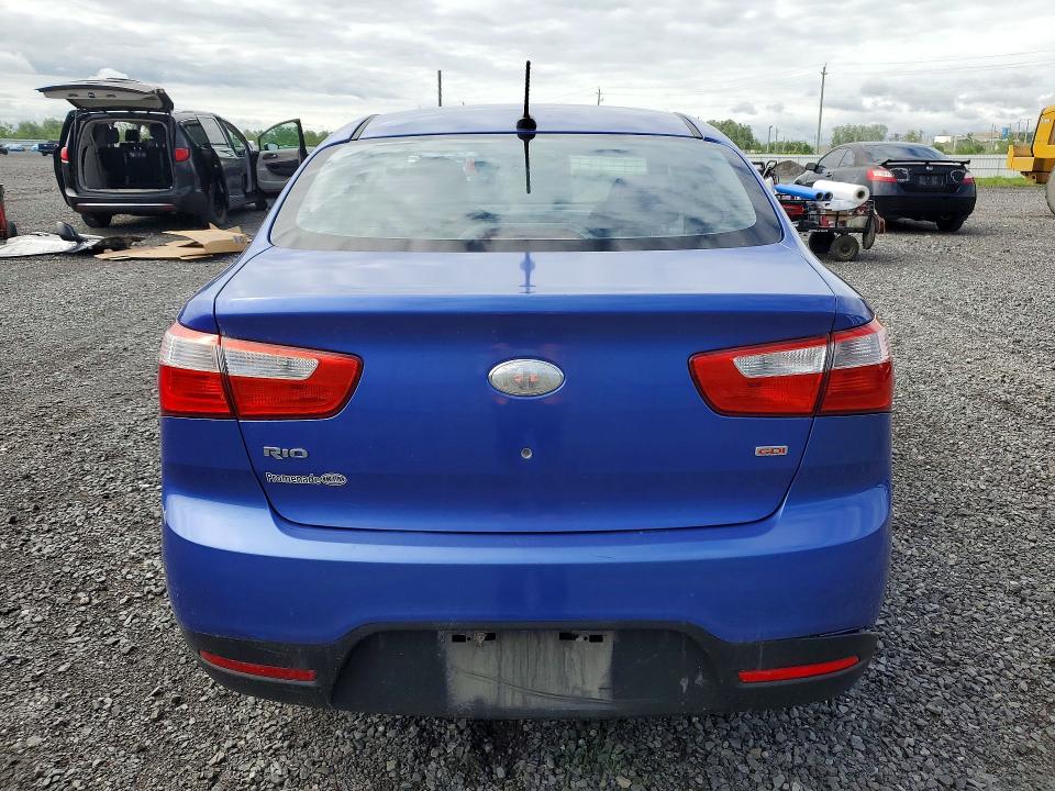 2013 Kia Rio VIN KNADM4A31D6242768 COPART salvage auction — FRONT END, Qc - Gravement Accidente, sold $575 on 2026-07-09 (photo 6)