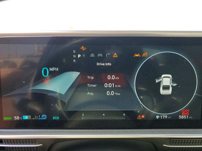 2025 Hyundai Ioniq 6 VIN KMHM34AA9SA087980 COPART salvage auction — SIDE, CA - SALVAGE CERTIFICATE, sold $9,000 on 2026-07-22 (photo 9)