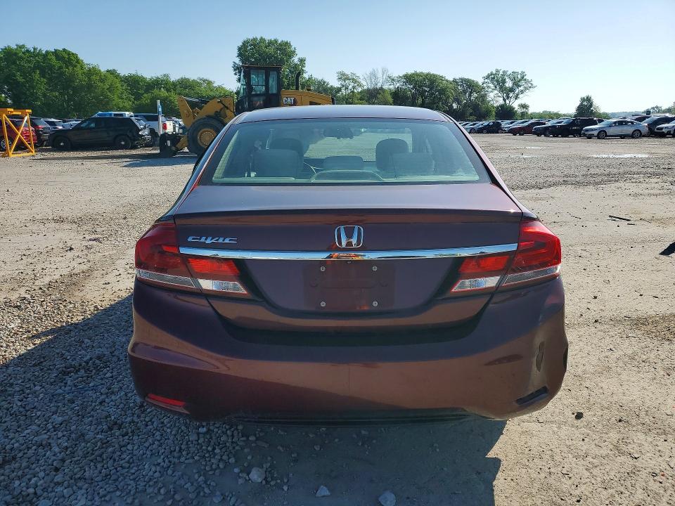2013 Honda Civic VIN 19XFB2F52DE040676 COPART salvage auction — SIDE, Ia - Cert Of Title-Salvage Title, sold $2,050 on 2026-07-10 (photo 6)