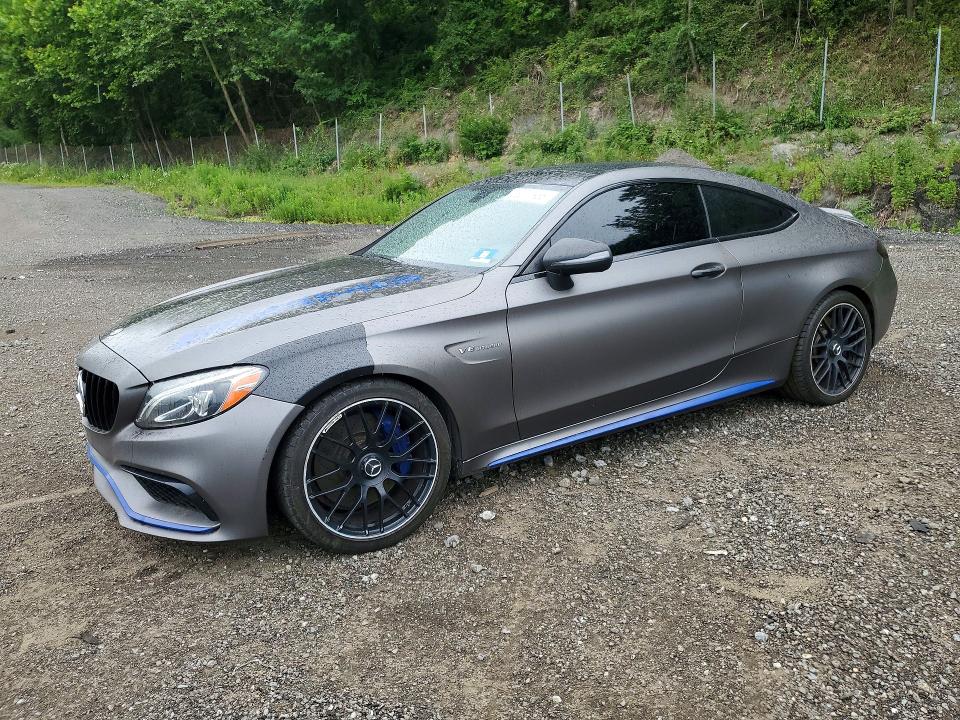 2018 Mercedes-benz C-klasse amg VIN WDDWJ8GB0JF709271 COPART salvage auction — FRONT END, Ny - Mv-907A Salvage Certificate, sold $18,900 on 2026-07-16 (photo 1)