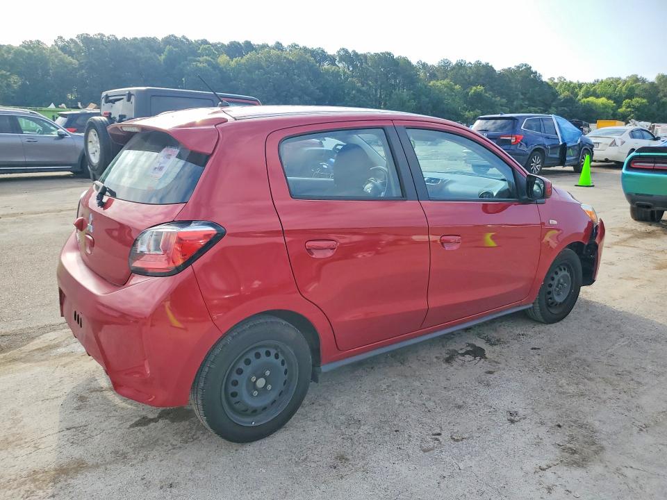 2022 Mitsubishi Mirage VIN ML32AUHJ1NH001132 COPART salvage auction — FRONT END, MS - CERT OF TITLE - HAIL SALVAGE (P), sold $325 on 2026-07-24 (photo 3)