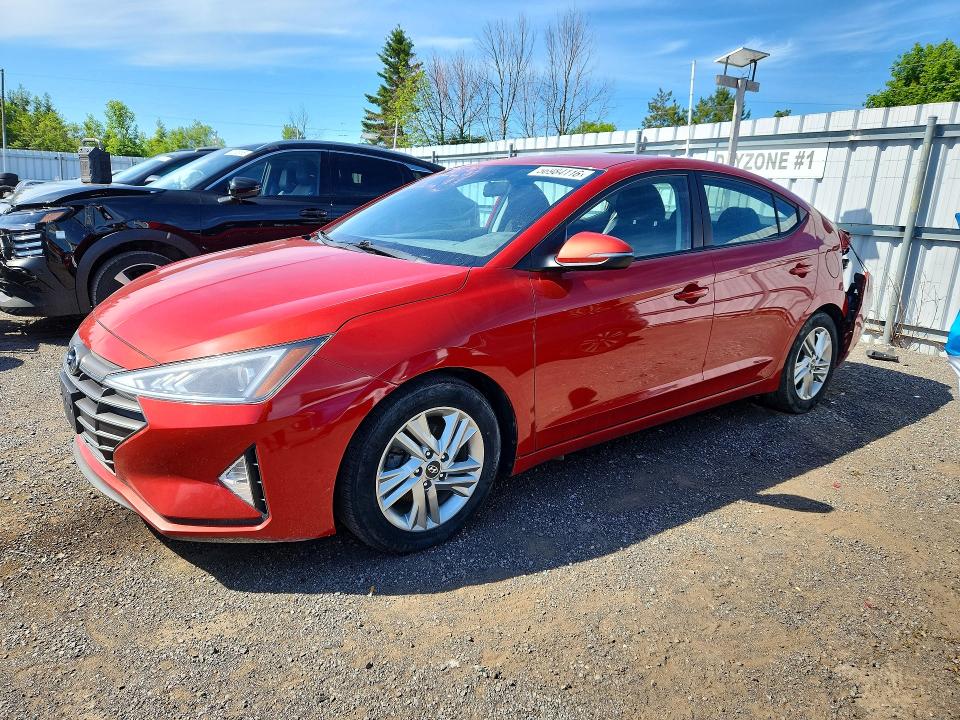 2020 Hyundai Elantra VIN KMHD84LF5LU109838 COPART salvage auction — REAR END, ON - PERMIT NO BRAND - UNFIT, sold $1,500 on 2026-07-23 (photo 1)