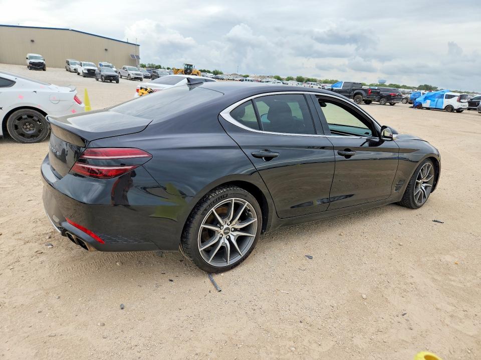 2022 Genesis G70 VIN KMTG34TA5NU103725 COPART salvage auction — FRONT END, TX - SALVAGE VEHICLE TITLE (P), sold $3,850 on 2026-07-16 (photo 3)