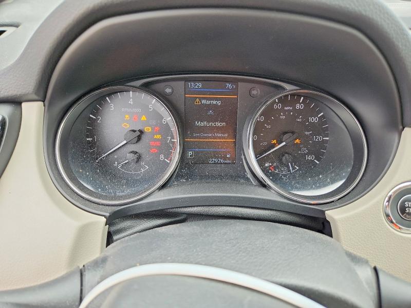 2022 Nissan Rogue VIN JN1BJ1CV8NW352382 COPART salvage auction — FRONT END, Tx - Salvage Vehicle Title, sold $4,300 on 2026-07-23 (photo 9)