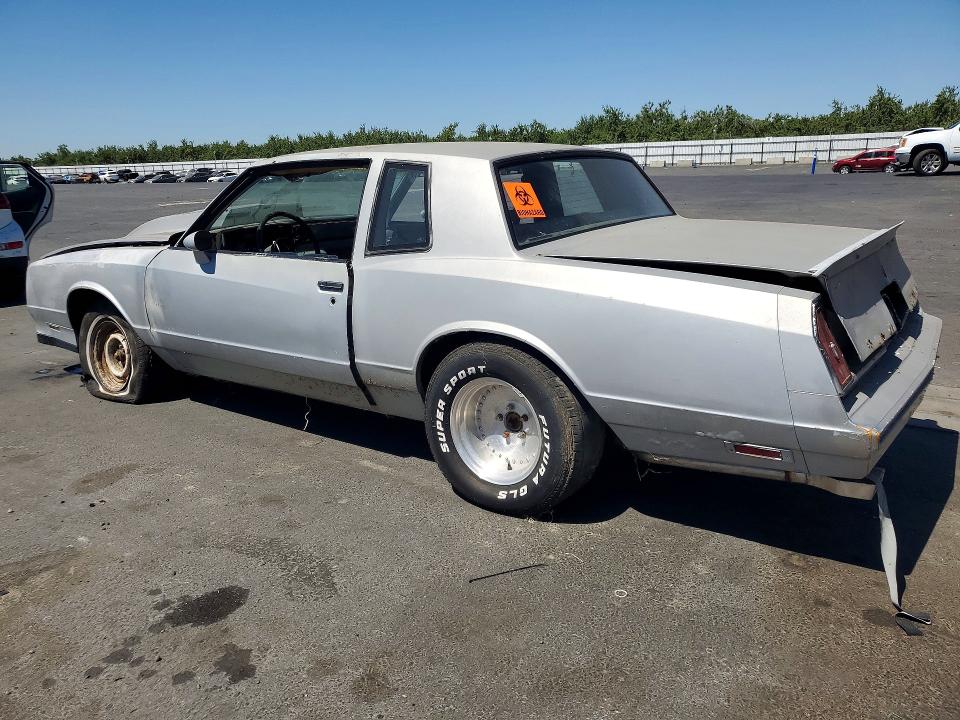 1985 Chevrolet Monte carlo VIN 1G1GZ37G2FR113843 COPART salvage auction — STRIPPED, Fl - Dis/Dlr/Exp Only Clean Title, sold $1,550 on 2026-07-02 (photo 2)