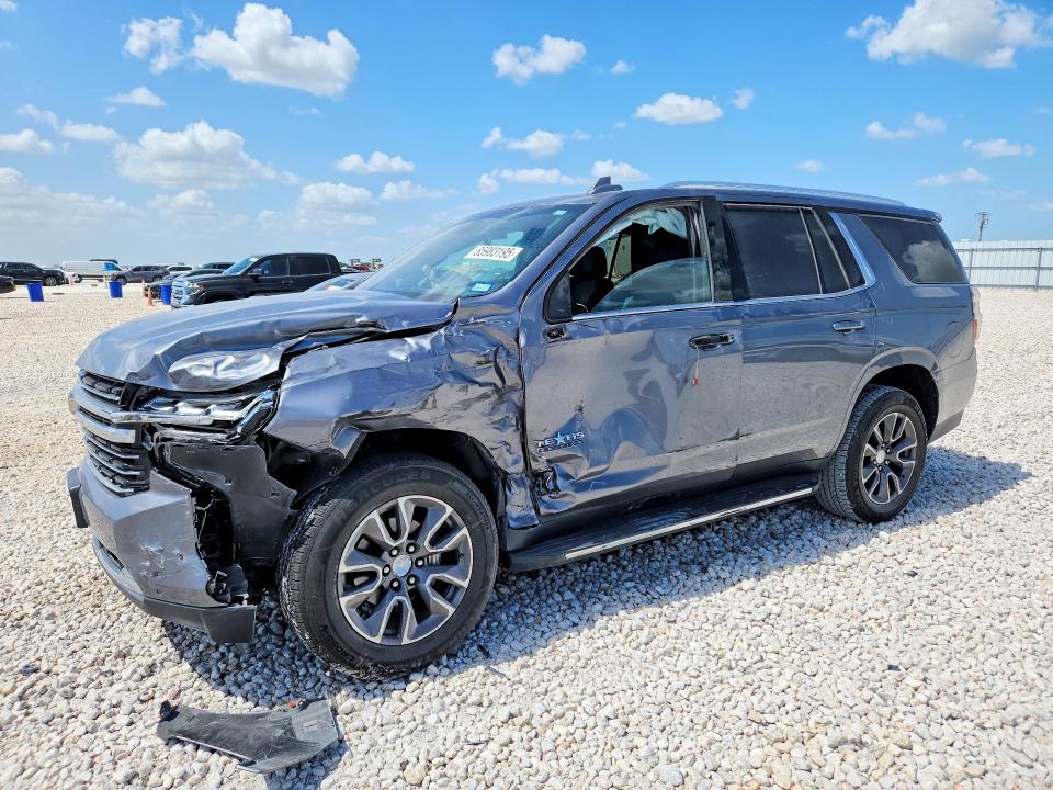2022 Chevrolet Tahoe VIN 1GNSCNKD9NR252448 COPART salvage auction — FRONT END, Tx - Salvage Vehicle Title, sold $12,100 on 2026-08-27 (photo 1)