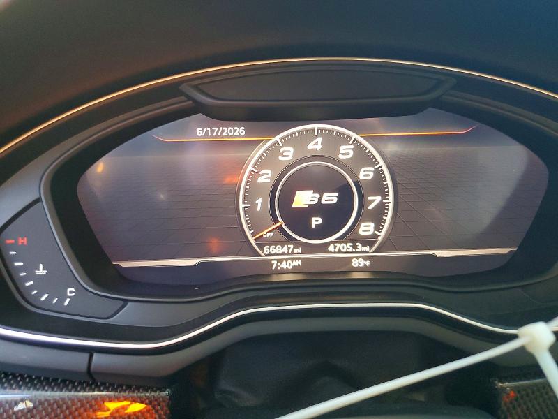 2018 Audi Rs5 VIN WAUC4CF54JA102559 COPART salvage auction — HAIL, Co - Certificate Of Title, sold $5,600 on 2026-07-28 (photo 9)
