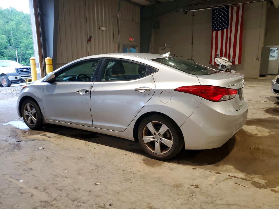 2013 Hyundai Elantra VIN KMHDH4AE1DU988346 COPART salvage auction — VANDALISM, PA - CERTIFICATE OF SALVAGE, sold $825 on 2026-07-22 (photo 2)