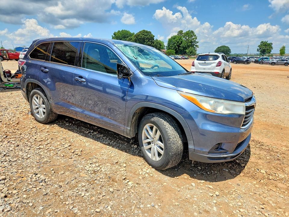 2014 Toyota Highlander VIN 5TDZARFH5ES008315 COPART salvage auction — FRONT END, AL - CERT OF TITLE-SALVAGE TITLE, sold $7,500 on 2026-07-29 (photo 4)