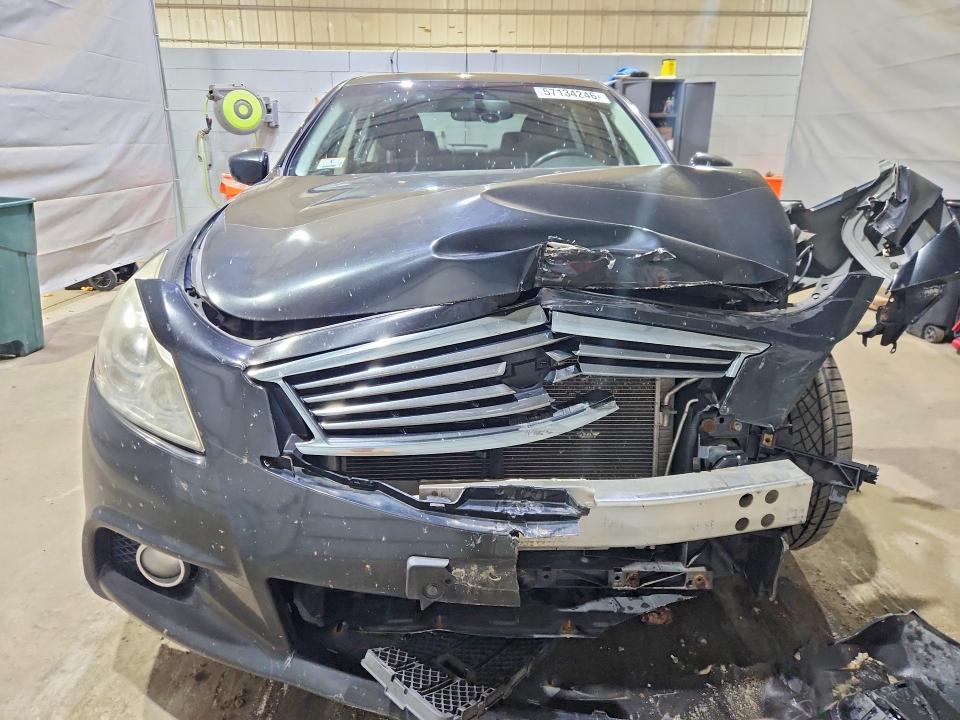 2012 Infiniti G VIN JN1CV6AR6CM976668 COPART salvage auction — FRONT END, MA - CERT OF TITLE-RECONSTRCTD COLL, sold $100 on 2026-07-28 (photo 5)