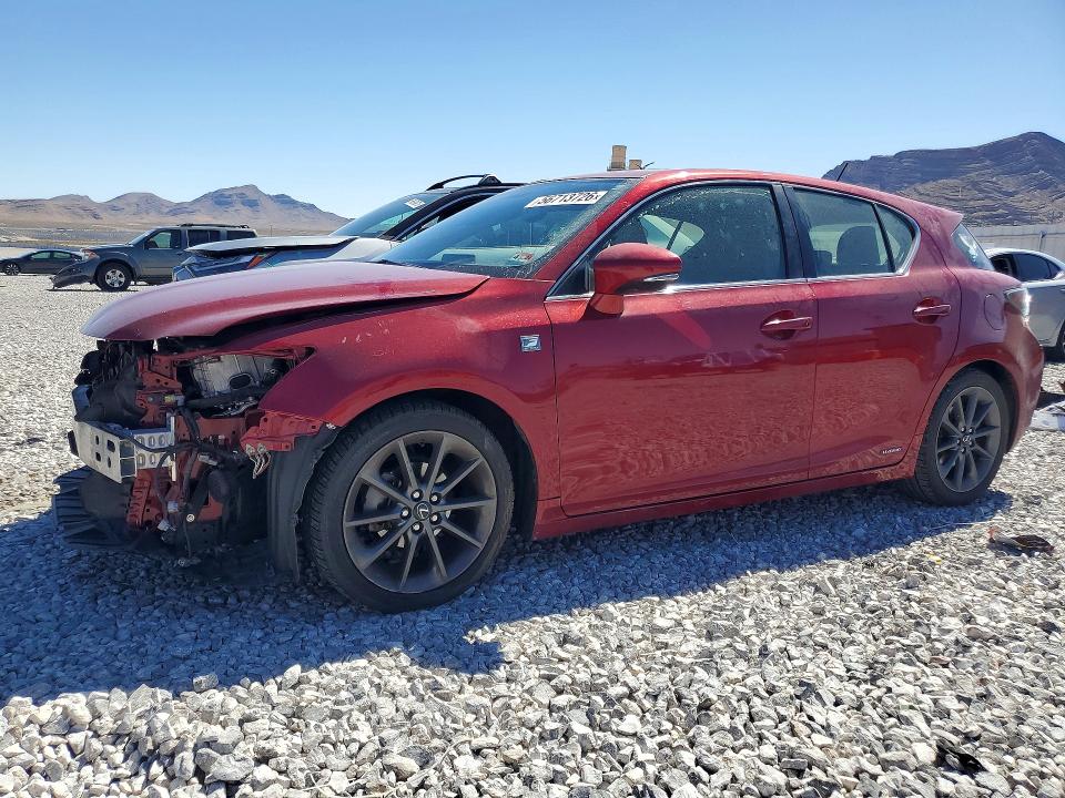 2013 Lexus Ct 200 VIN JTHKD5BH0D2152673 COPART salvage auction — FRONT END, Nv - Salvage Title, sold $2,100 on 2026-07-08 (photo 1)
