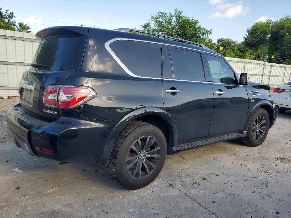 2019 Nissan Armada VIN JN8AY2NF6K9352606 COPART salvage auction — FRONT END, Tx - Salvage Vehicle Title, sold $625 on 2026-07-28 (photo 3)