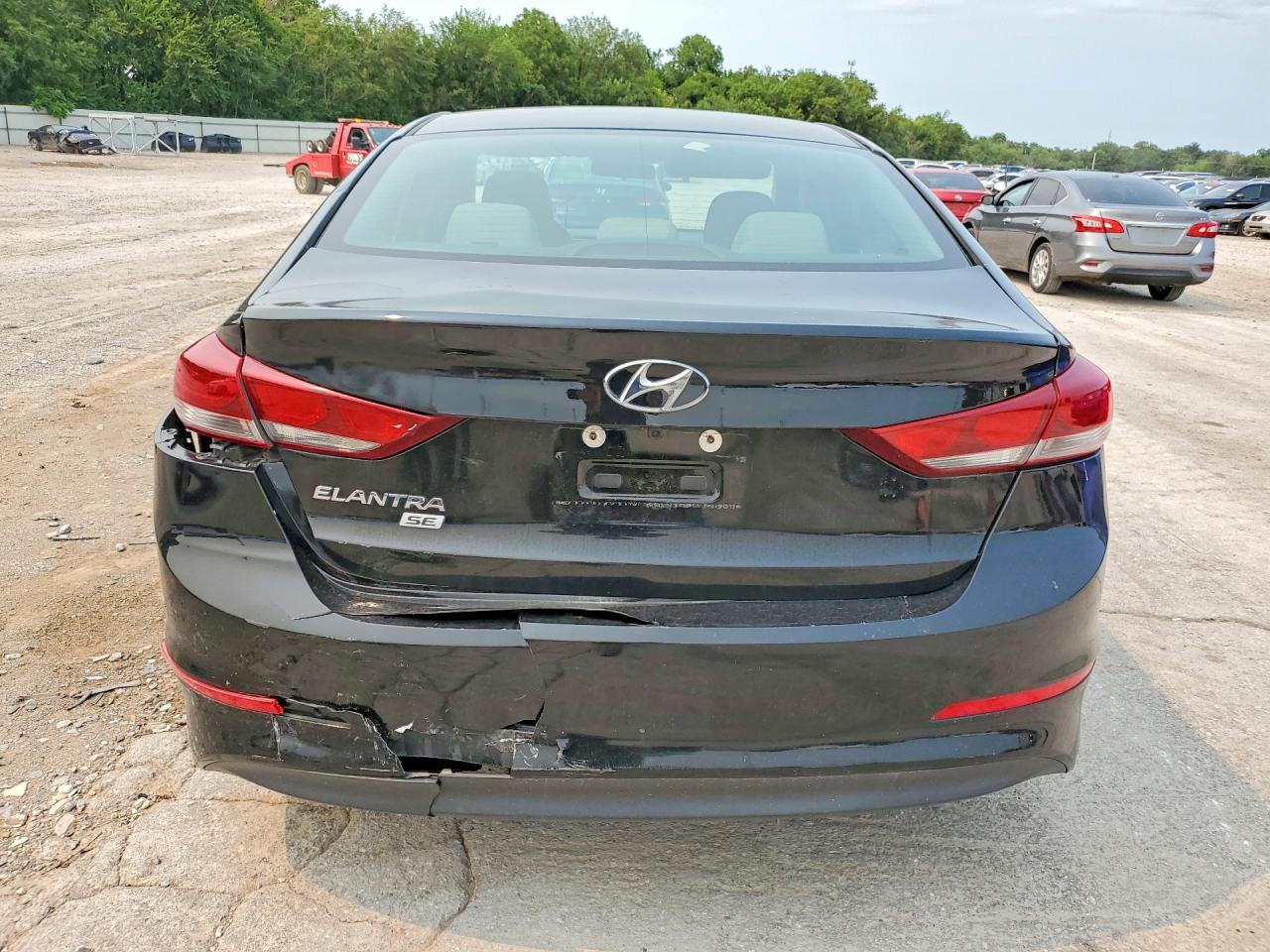 2018 Hyundai Elantra VIN KMHD74LF1JU665922 COPART salvage auction — Front End, OK - CERT OF TITLE-SALVAGE, sold $1,750 on 2026-07-09 (photo 6)