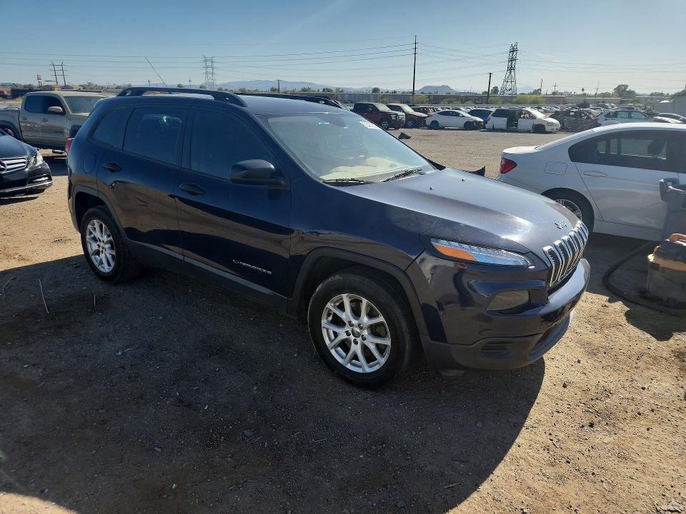 2016 Jeep Cherokee VIN 1C4PJLABXGW126256 COPART salvage auction — NORMAL WEAR, Az - Certificate Of Title, sold $1,300 on 2026-07-10 (photo 4)