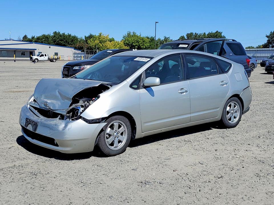 2005 Toyota Prius VIN JTDKB20U553038945 COPART salvage auction — FRONT END, Ca - Salvage Certificate, sold $15 on 2026-07-28 (photo 1)