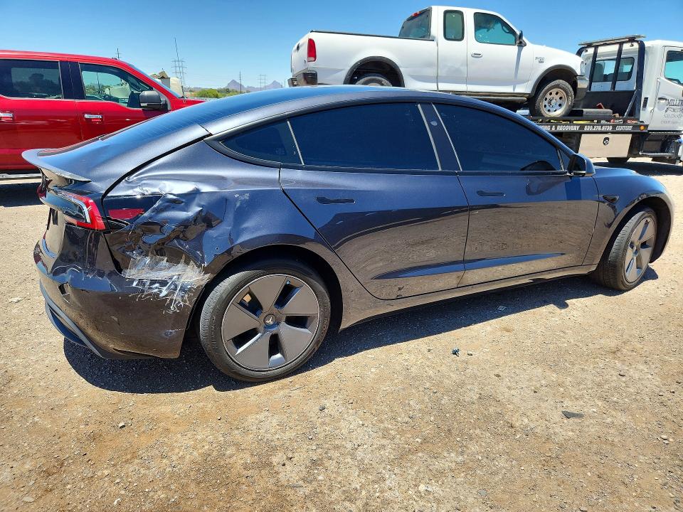 2025 Tesla Model 3 VIN 5YJ3E1EA1SF048486 COPART salvage auction — REAR END, Az - Cert Of Title - Salvage, sold $10,000 on 2026-07-10 (photo 3)