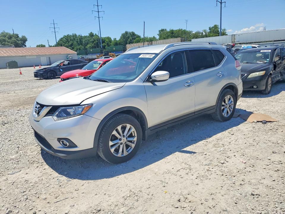 2015 Nissan Rogue VIN KNMAT2MV4FP563355 COPART salvage auction — NORMAL WEAR, OH - CERT OF TITLE-REBUILT SALVAGE, sold $300 on 2026-07-02 (photo 1)