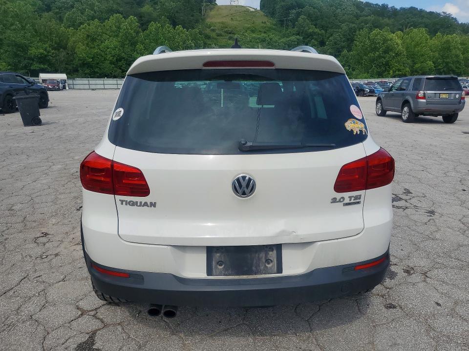 2014 Volkswagen Tiguan VIN WVGBV3AX5EW026066 COPART salvage auction — WATER/FLOOD, VA - CERT OF TITLE-SALVAGE WATER, sold $1,350 on 2026-07-23 (photo 6)