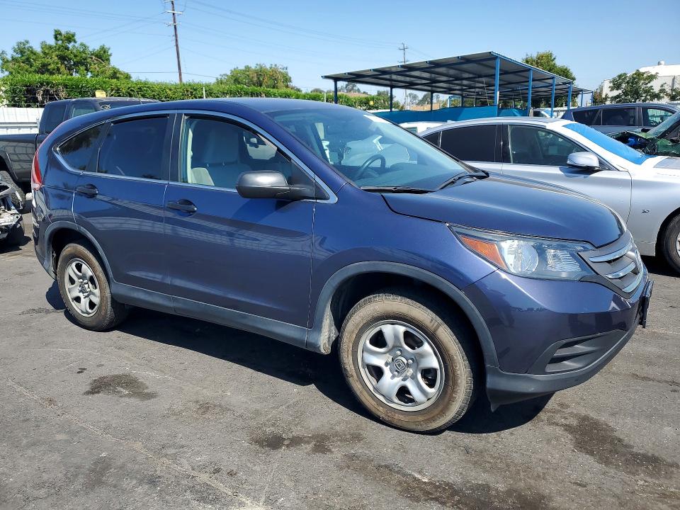 2013 Honda Cr-v VIN 2HKRM4H32DH636736 COPART salvage auction — REAR END, Ca - Salvage Certificate, sold $2,800 on 2026-07-02 (photo 4)