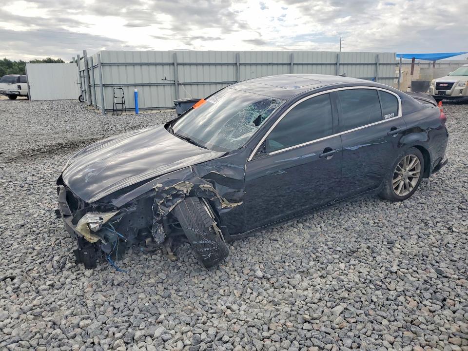 2013 Infiniti G VIN JN1CV6AR3DM355213 COPART salvage auction — FRONT END, FL - CERT OF TTL-REBUILT&SLVG RBLD, sold $400 on 2026-07-02 (photo 1)