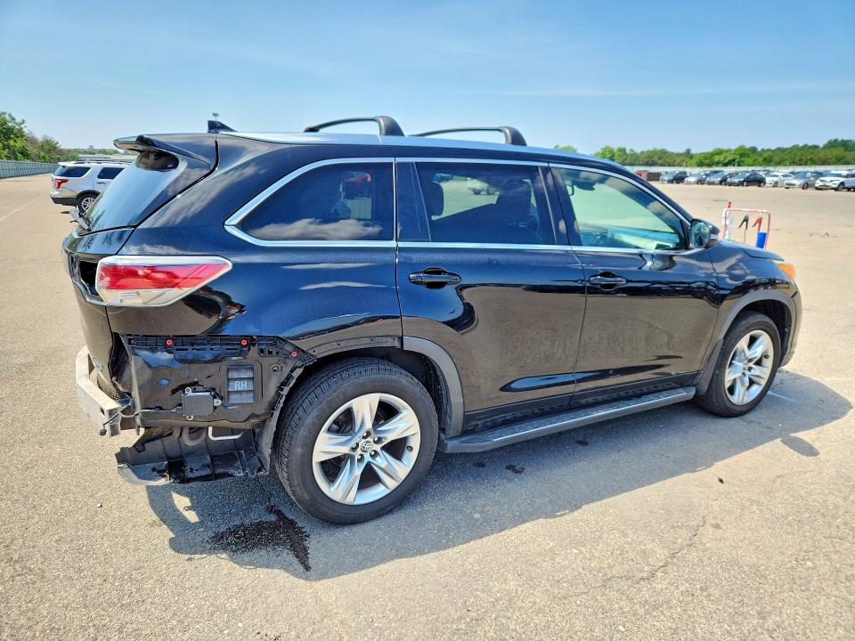 2016 Toyota Highlander VIN 5TDDKRFH8GS246038 COPART salvage auction — REAR END, Ny - Mv-907A Salvage Certificate, sold $10,700 on 2026-07-06 (photo 3)