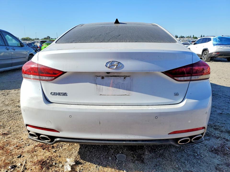 2015 Hyundai Genesis VIN KMHGN4JFXFU019226 COPART salvage auction — FRONT END, Ca - Dis/Dlr/Exp Only Clean Title, sold $15 on 2026-07-21 (photo 6)